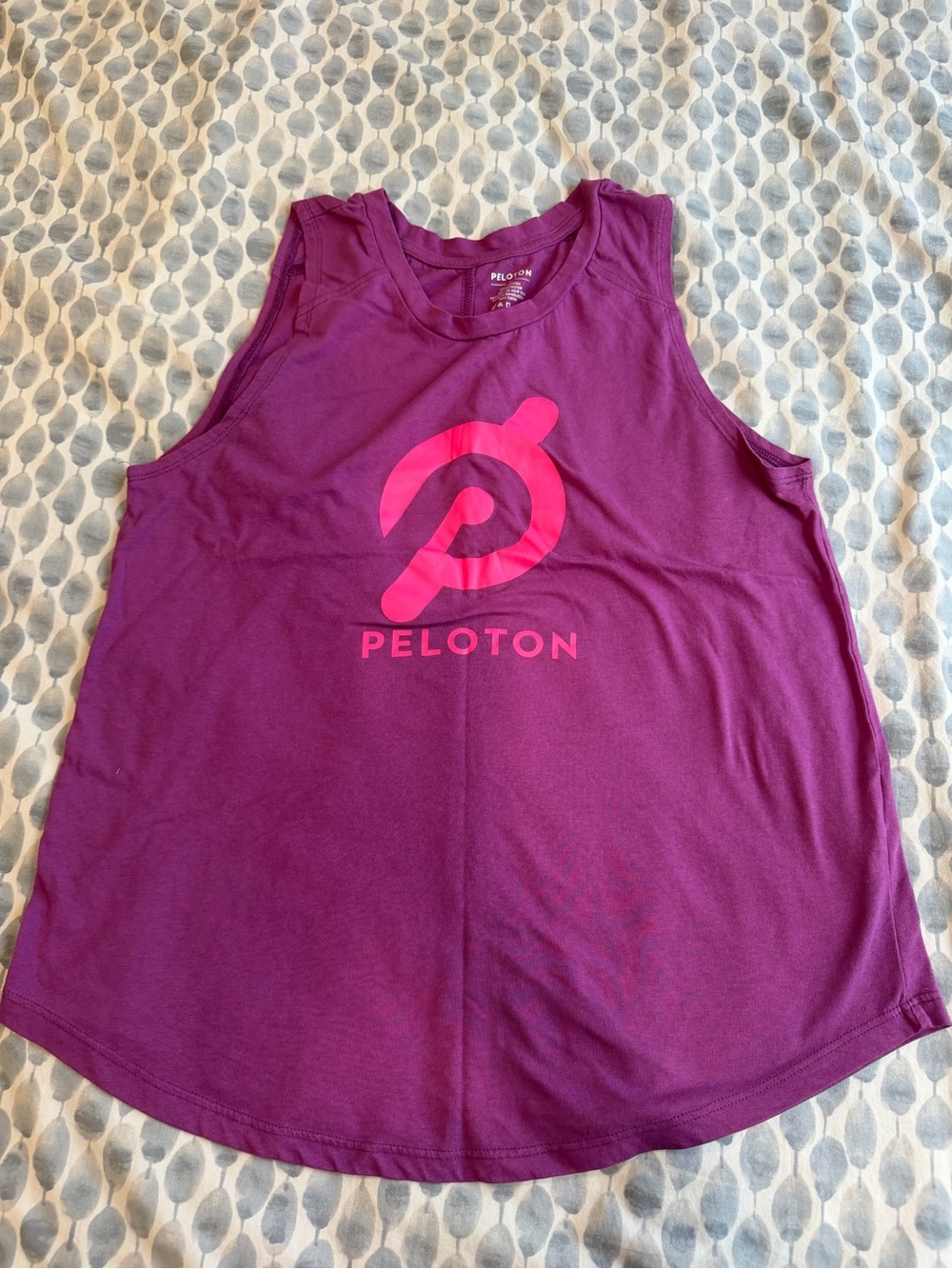 Peloton Plum Purple Tank with Pink Logo